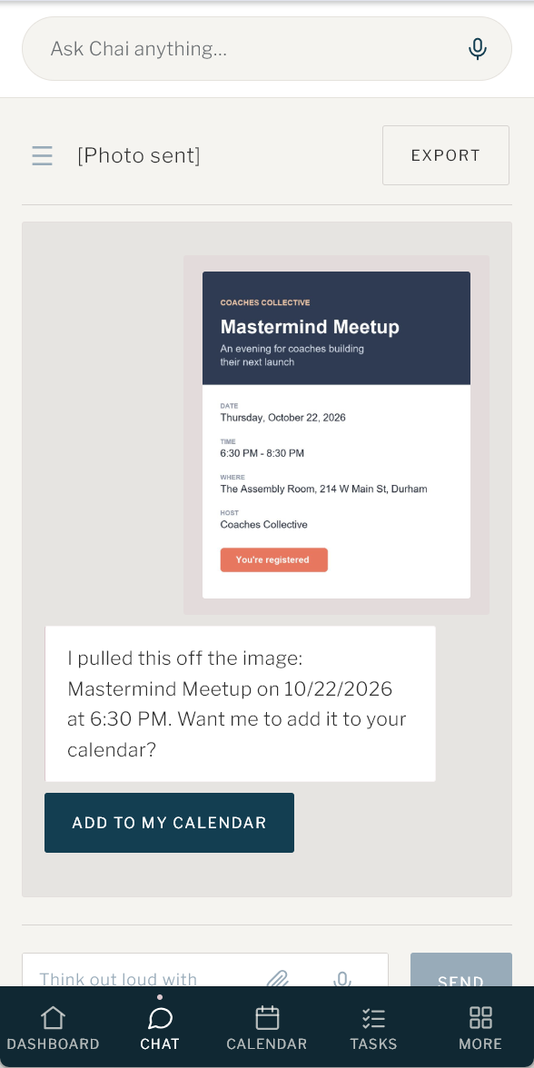 Event pulled from a screenshot
